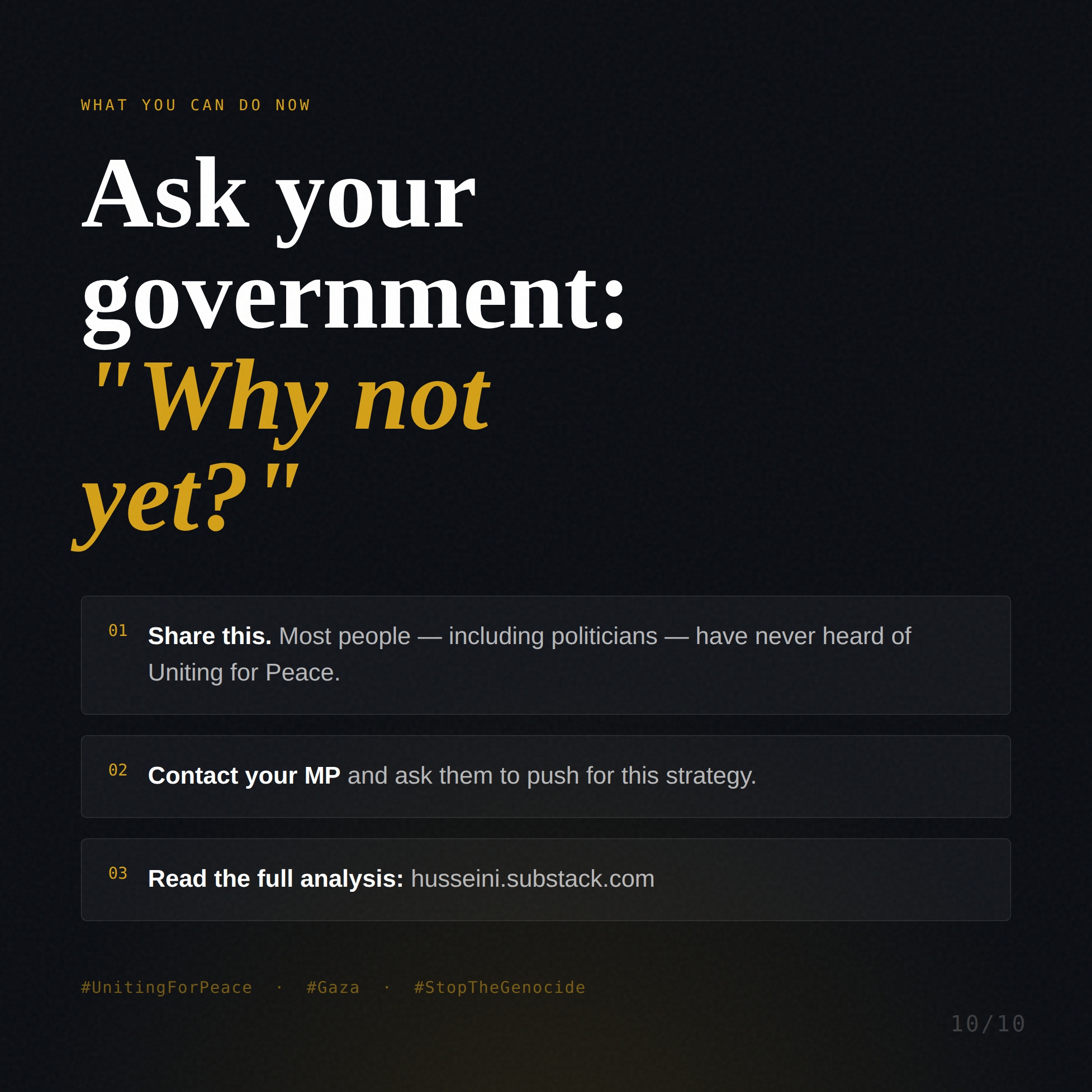 Slide 10 — Call to action